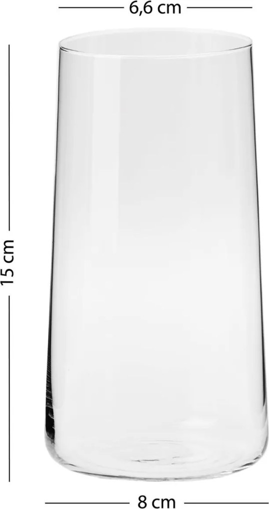 4 részes üveg pohárszett 520 ml