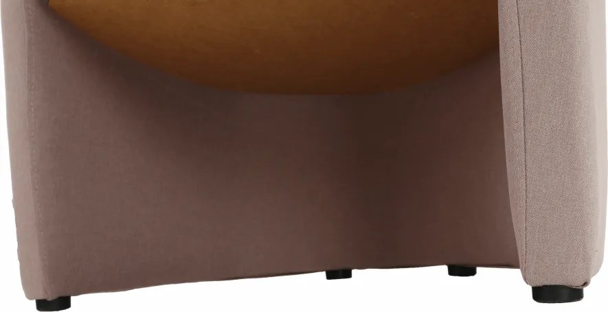 Klub fotel, pasztell rózsaszín anyag, CUBA