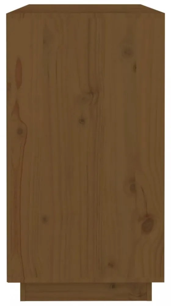 mézbarna tömör fenyőfa tálalószekrény 100 x 40 x 75 cm
