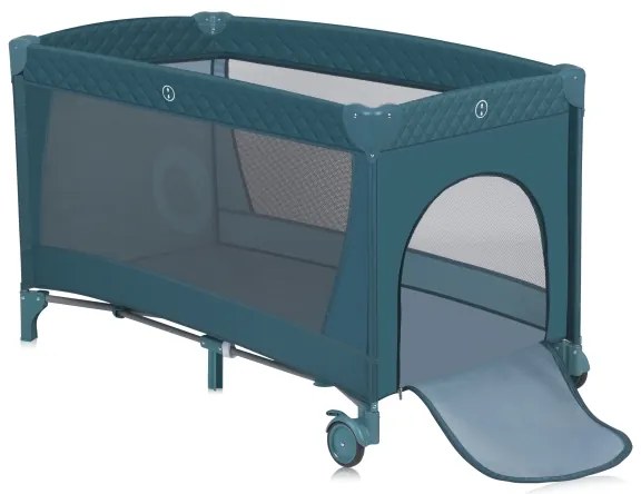 Lionelo - FLOWER utazóágy zöld-türkiz