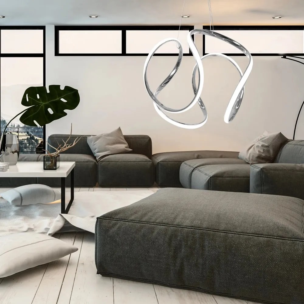 Elegáns, modern LED mennyezeti lámpa távirányítóval arany