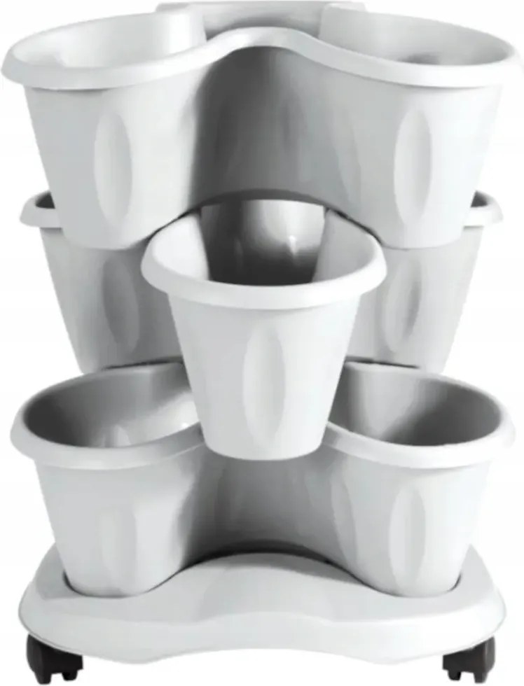 Bama Trifoglio moduláris vetőgép, 3 alsó tál kerekekkel, fehér