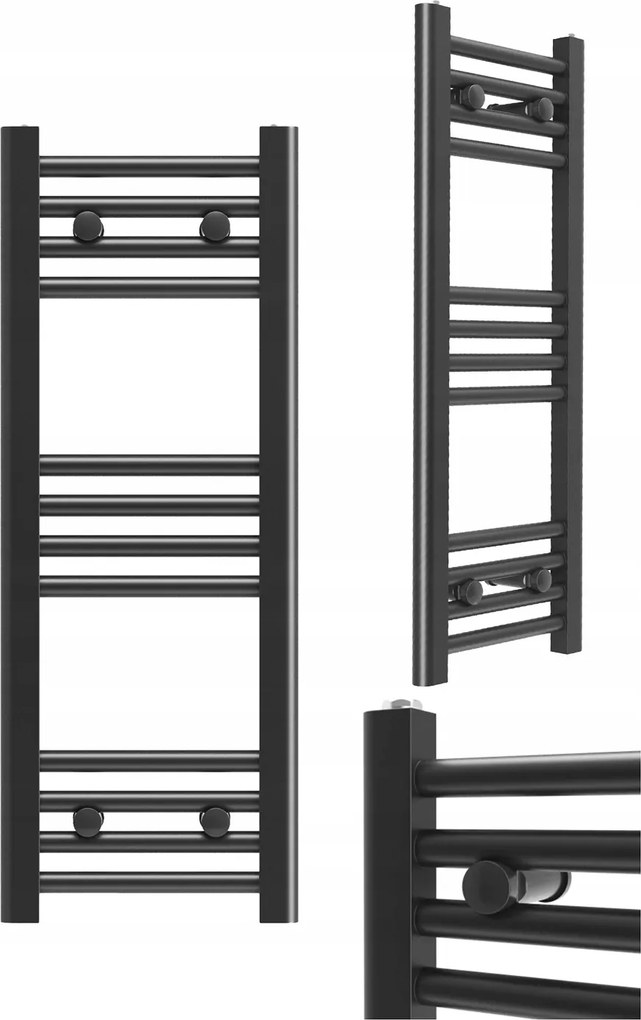 Fürdőszobai Radiátor Fekete 30x80 cm Létra Radiátor Modern Breno