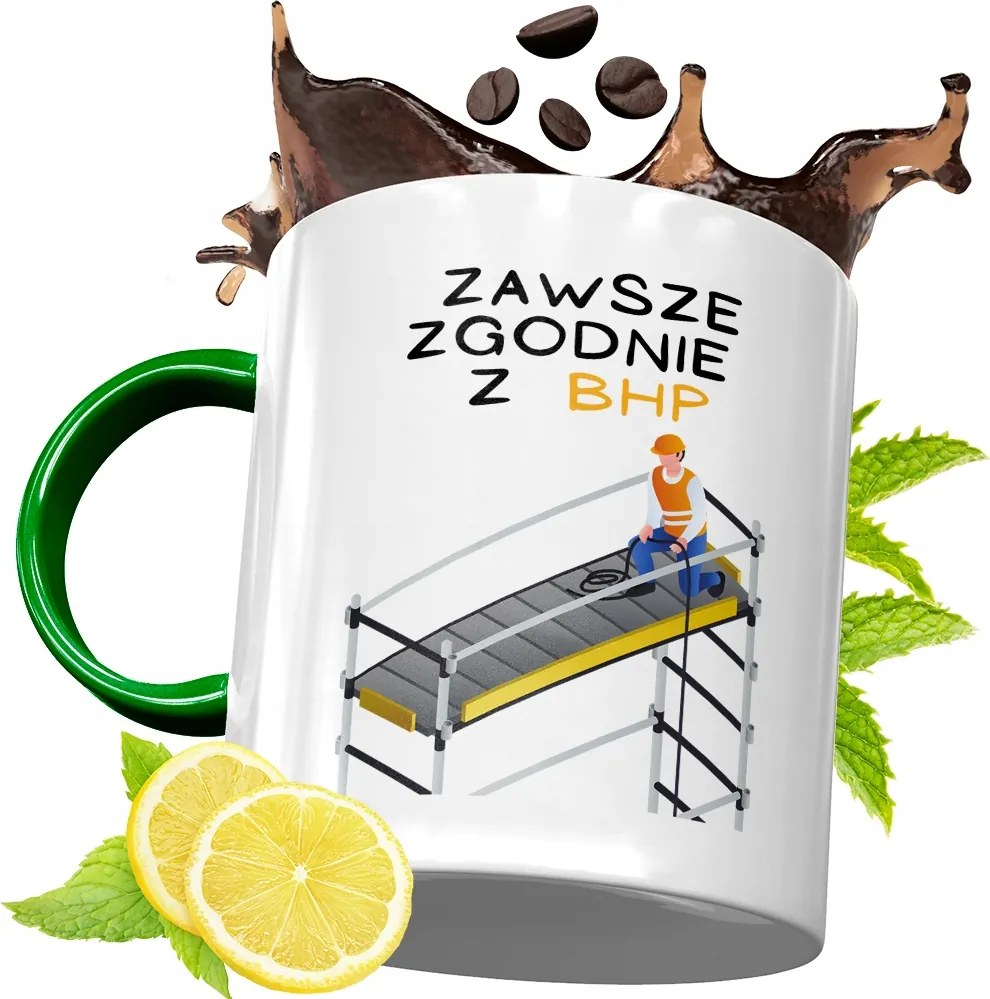 Zöld Bögre Építőknek Születésnapra Ajándék fényképes nyomtatással