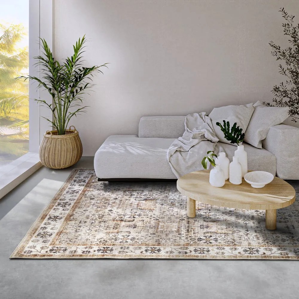 Bézs szőnyeg 120x160 cm Saveh Cream Gold – Elle Decoration