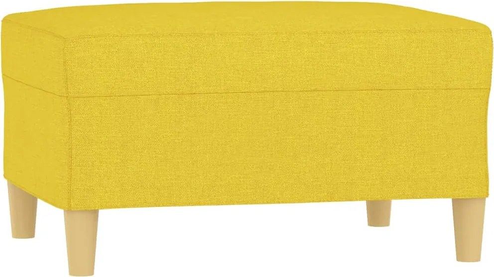 vidaXL világossárga szövet lábzsámoly 70x55x41 cm