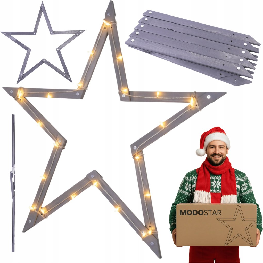 Karácsonyi függőcsillag jobb, mint a bakok ModoStar 114cm Impregnáló