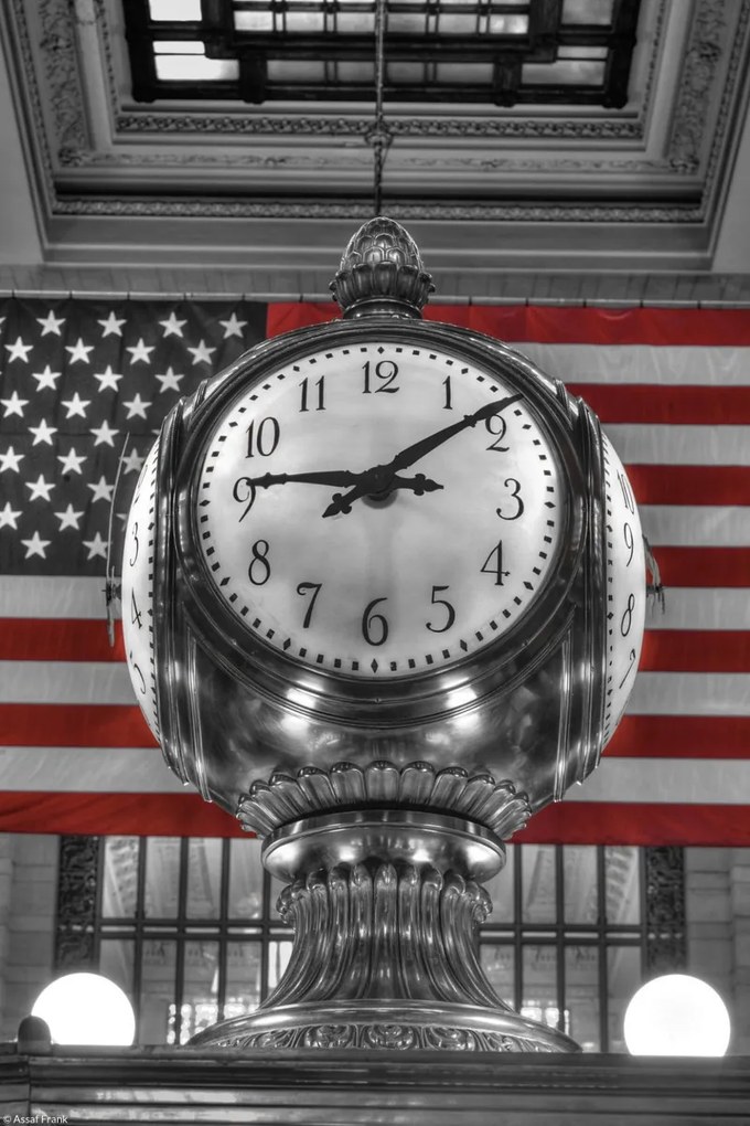 Poszter 20x30cm Emblematikus óra a Grand Central Terminal főcsarnokában, A