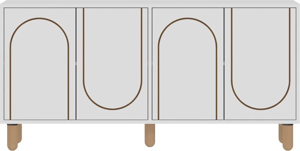 Verona komód, fehér, 150 cm