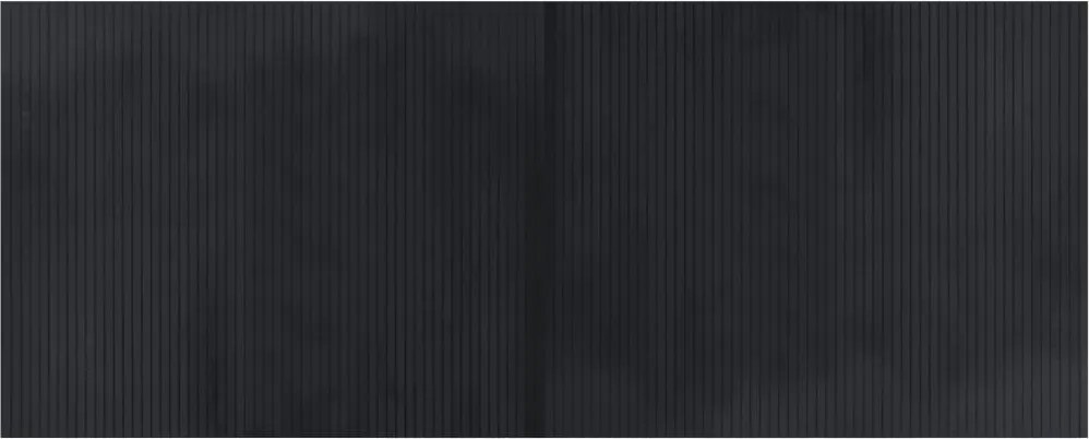 vidaXL négyszögletű fekete bambusz szőnyeg 80 x 200 cm
