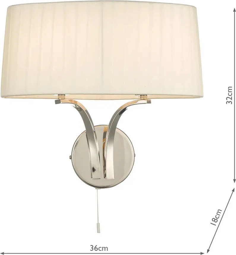 Dar Lighting CRISTIN CRI092 Fali lámpa 2x40W/E14 IP20