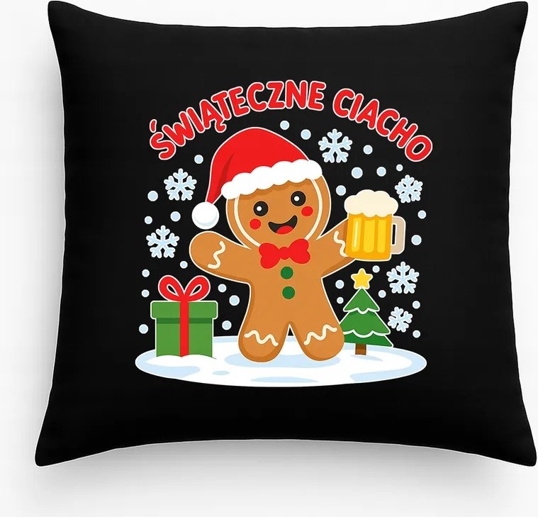 Karácsonyi sütis párna sörrel, fekete