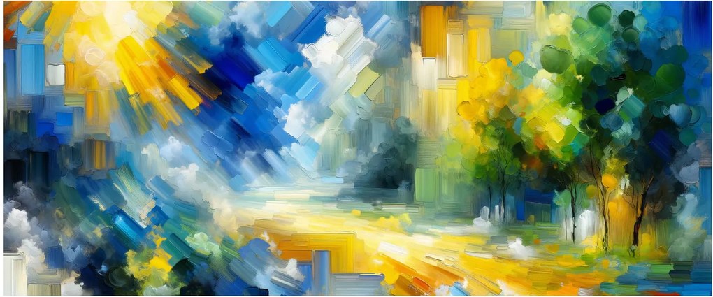 Kép - Absztrakt napos nap (120x50 cm)