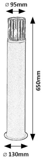 Rabalux 77084 - Kültéri lámpa HAREN 1xE27/60W/230V IP54 fekete