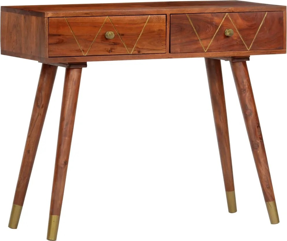 vidaXL tömör akácfa tálalóasztal 90 x 35 x 76 cm