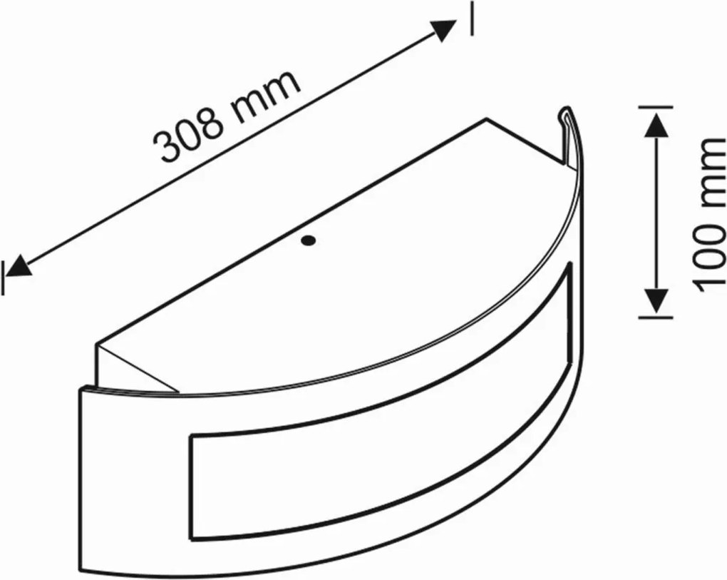 Polux SITOM 303387 Fali lámpa 1x14W/E27 IP44