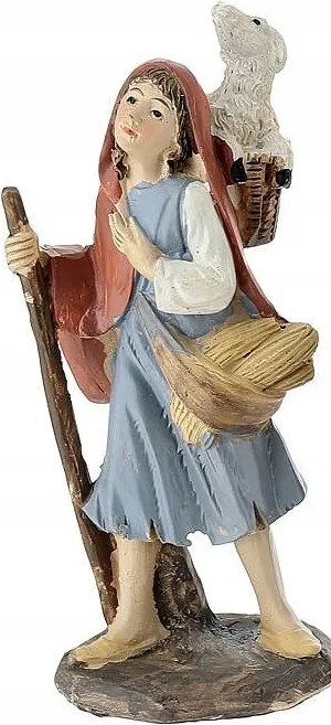 Betlehem figura "Lány bottal és báránysal"- 10-11cm magas figurákhoz