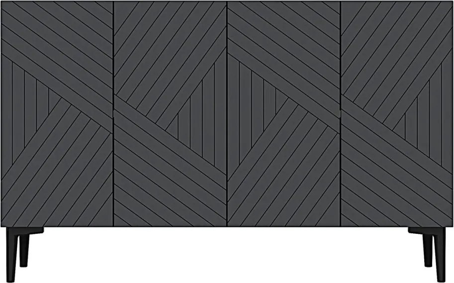 Ferro komód, antracit, 120 cm