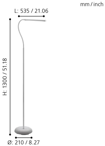 Eglo 96436 - LED Dimmelhető állólámpa LAROA LED/4,5W/230V