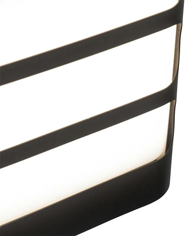 Modern fali lámpa fekete, LED-del IP44 - Gaev