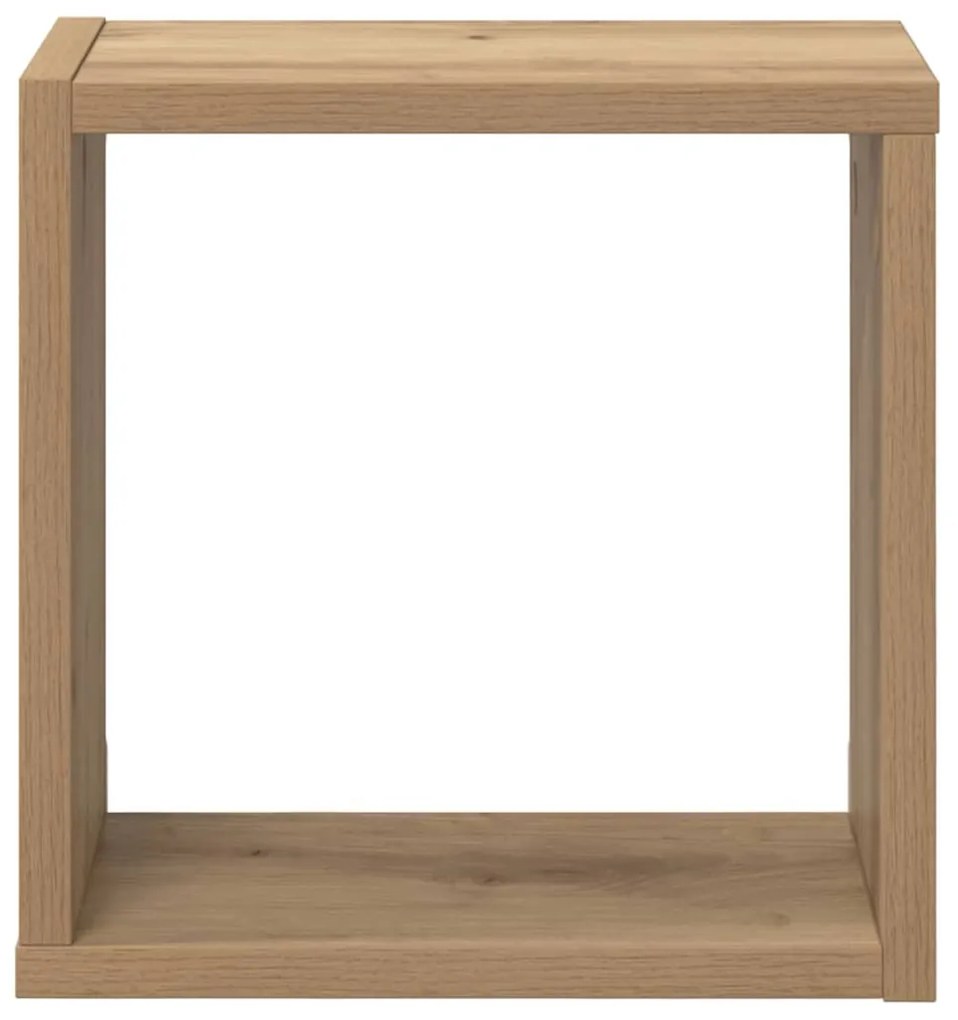 Fali Polcok 2 pcs kézműves tölgy 26 x 15 x 26 cm Faanyag