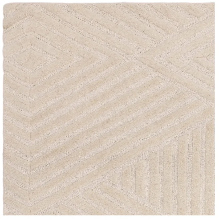 Krémszínű gyapjú szőnyeg 160x230 cm Hague – Asiatic Carpets