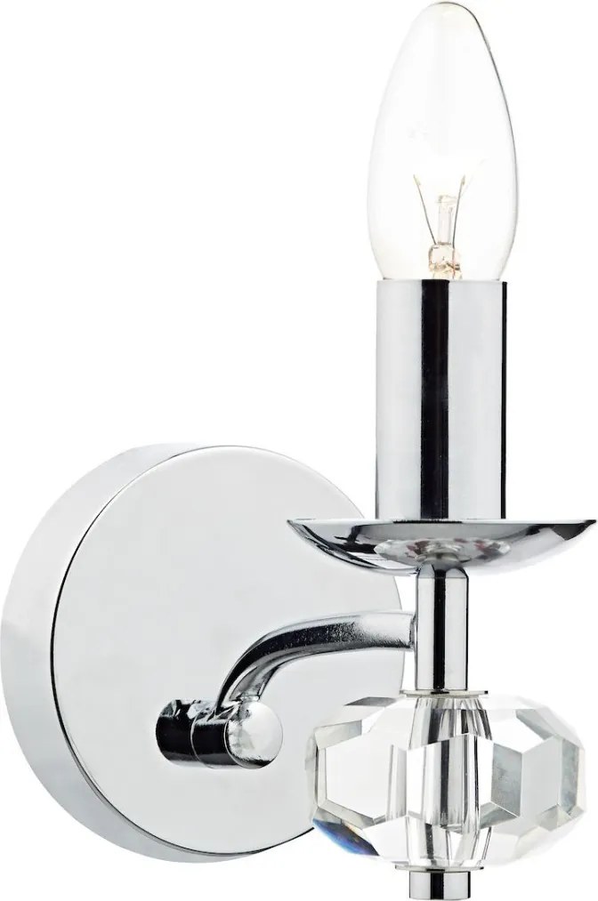 DAR LIGHTING OLE0750 OLENA Kristály Fali Lámpa Csiszolt króm E14 IP20