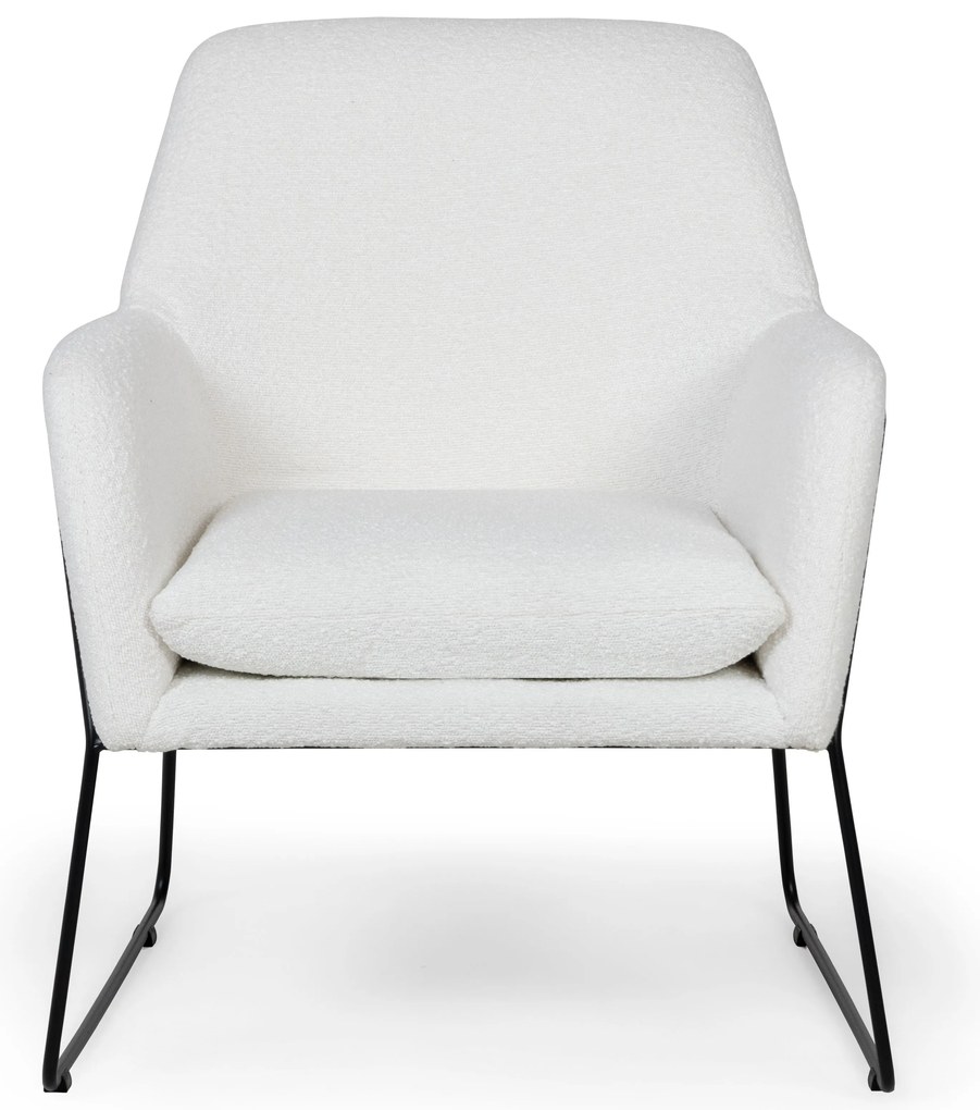 Fehér design kialakítású fotel MILAN