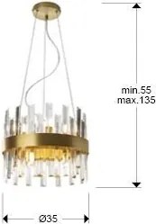 Függeszték Arany ASTROS SCHULLER 365185