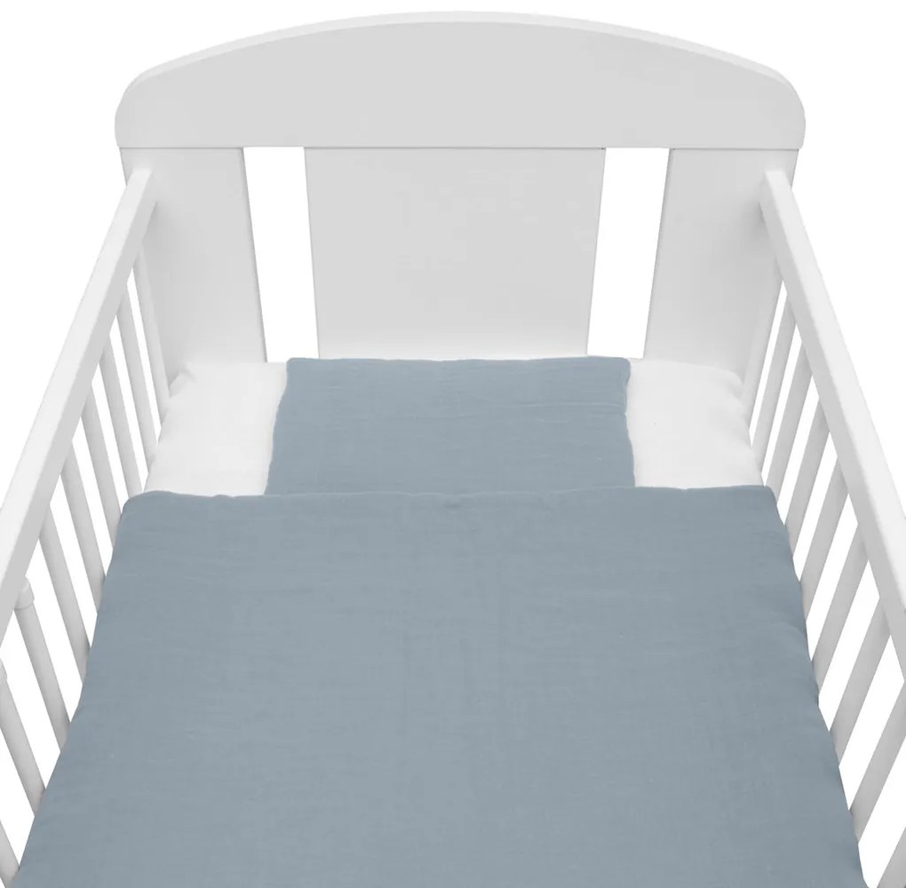Muszlin ágynemű szett töltettel New Baby 80x70 cm kék