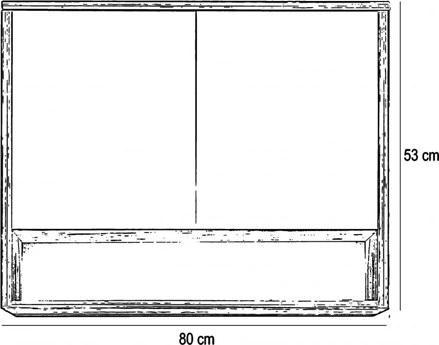 Porto 80 komplett fürdőszoba bútor rauna szil színben