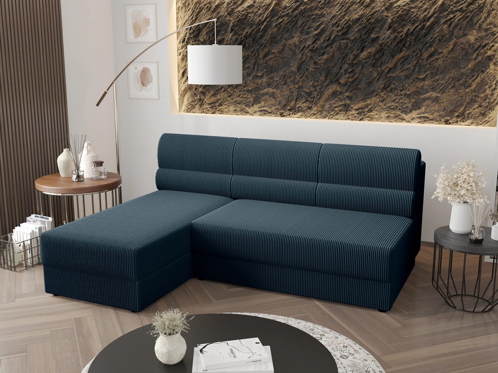 Sarok ülőgarnitúra Radiant L1 (sötétkék) (B). Akció -18%. 1062210