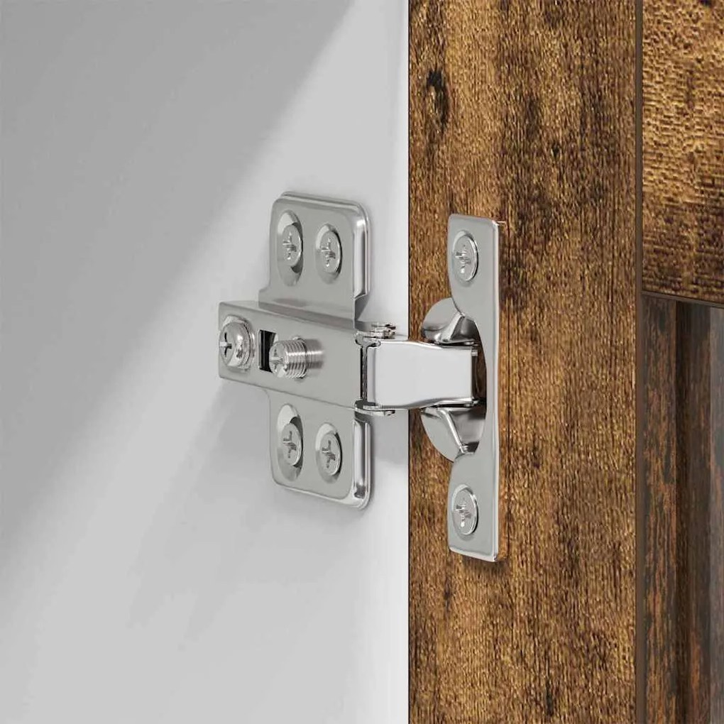 Függő szekrény Riga 2 pcs Füstölt tölgy 40 x 31 x 80 cm Faanyag