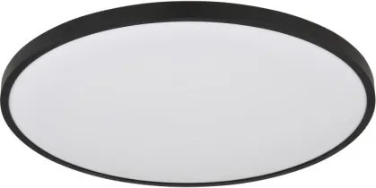 Globo 41566-32S Mennyezeti lámpa, matt fekete műanyag, fehér műanyag, felfelé is világít "háttérvilágítás", ø: 400mm, M: 40mm, tartozék: LED 32W 230V, 3250lm forrás, 1300lm kimenet, 4000K