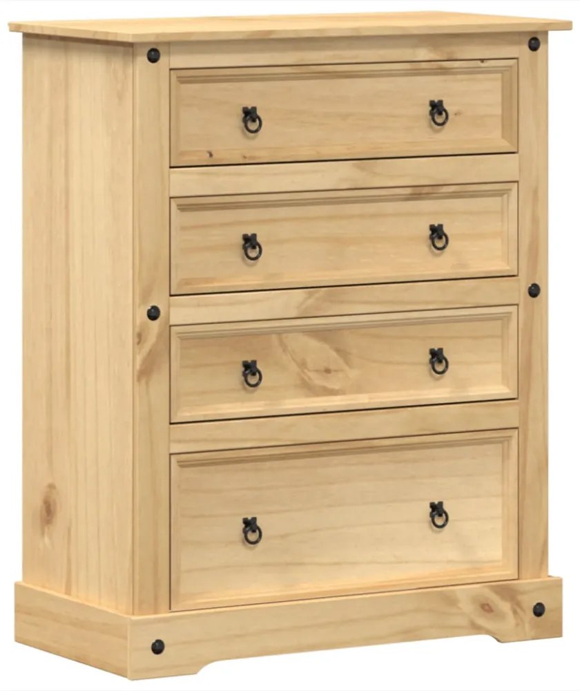 Corona tömör fenyőfa komód 92x48x120 cm