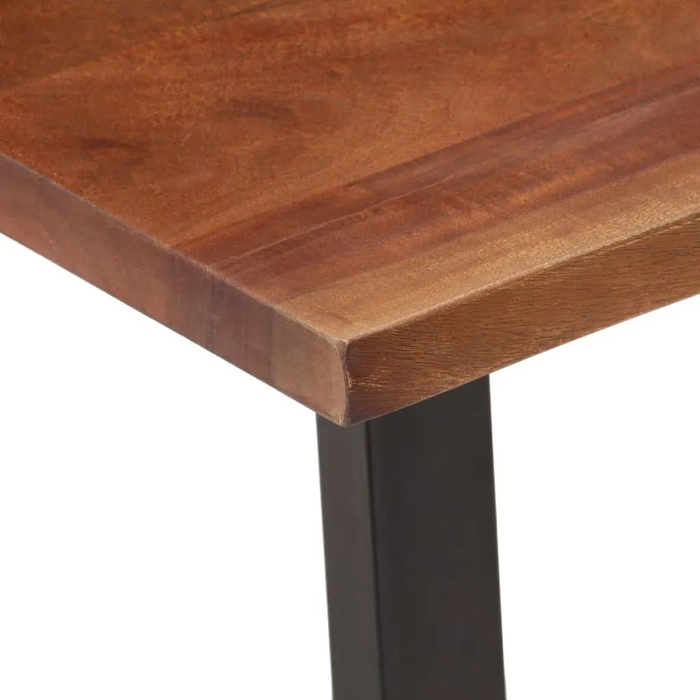 Mézbarna tömör akácfa dohányzóasztal 110 x 55 x 40 cm