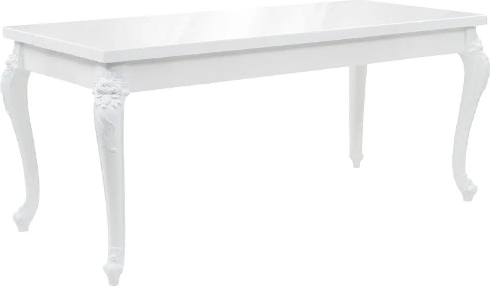 vidaXL magasfényű fehér étkezőasztal 179 x 89 x 81 cm