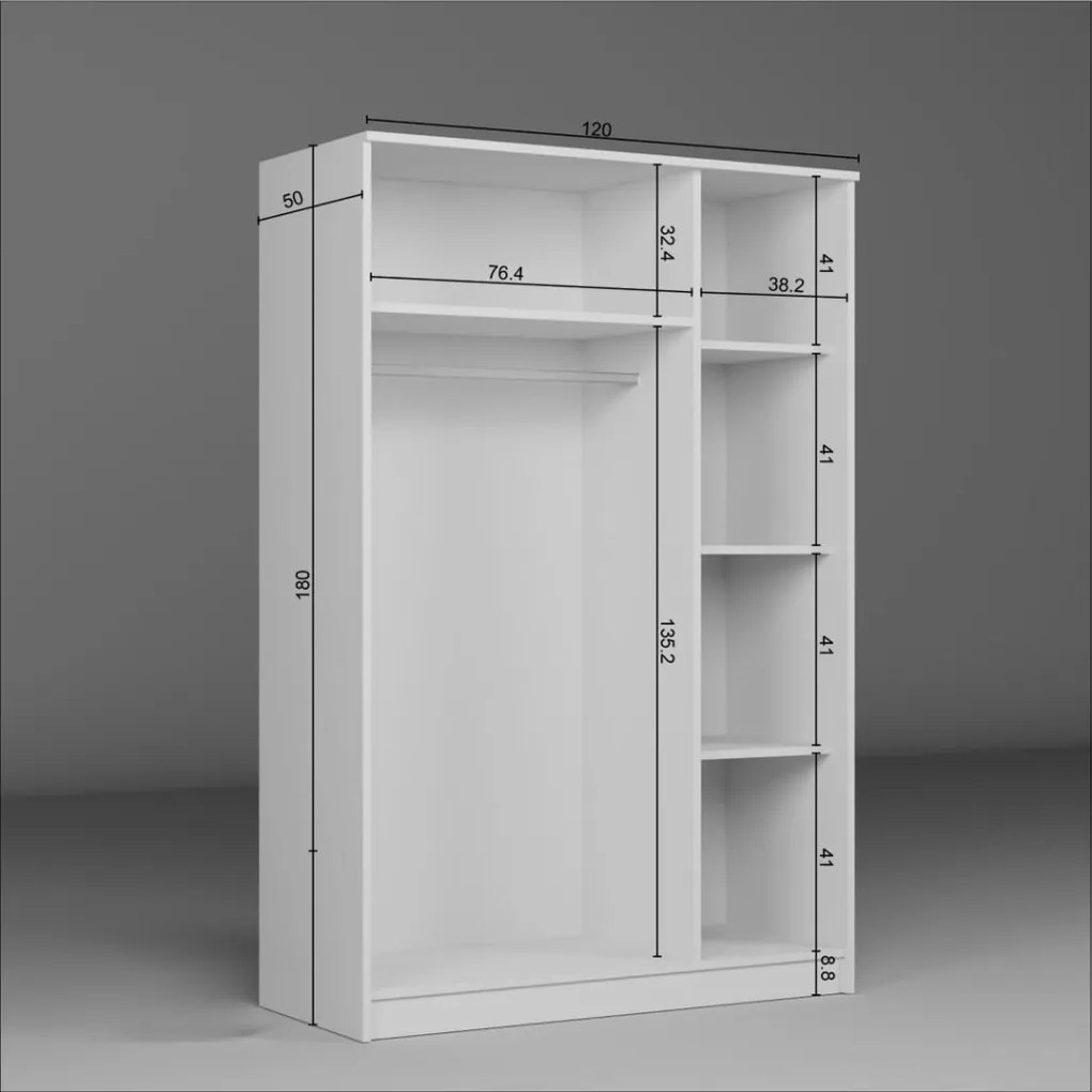 Kardelen gardróbszekrény, 120 cm – TR350MWD1140