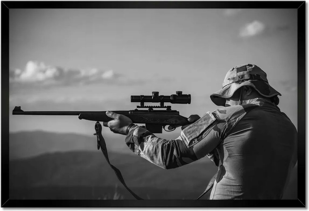 Poszter keretben 60x40 Vadász Vadászat