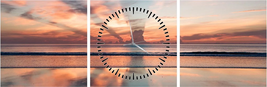 Nap sugarak képe Dayton Beach felett (órával) (90x30 cm)