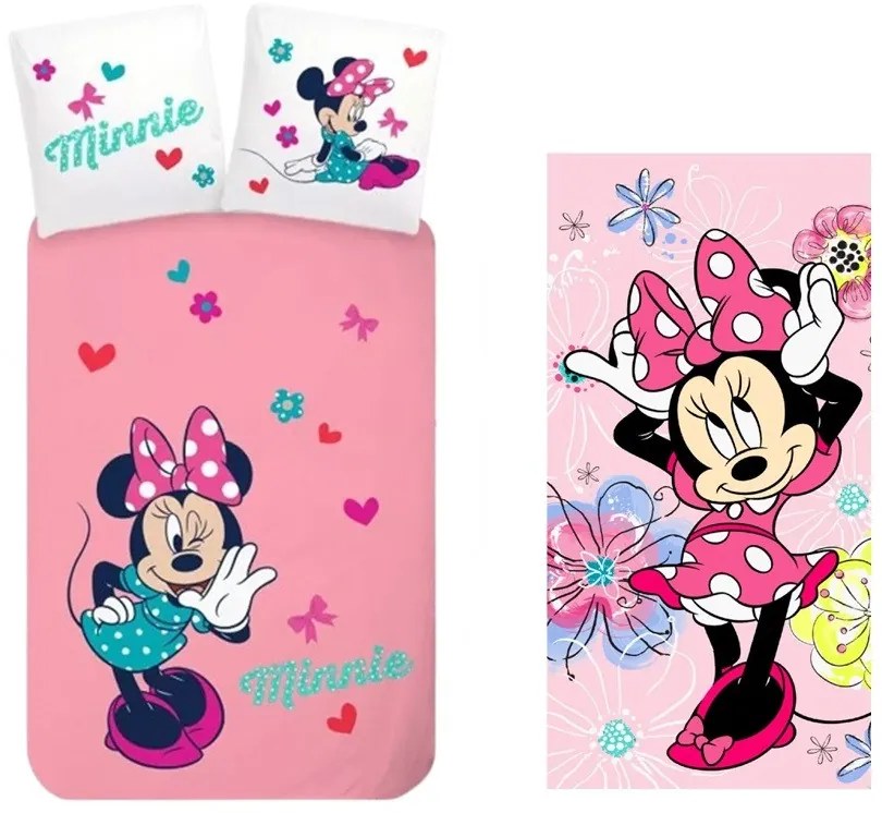 Disney Minnie felnőtt ágyneműhuzat és törölköző szett (Whisper)