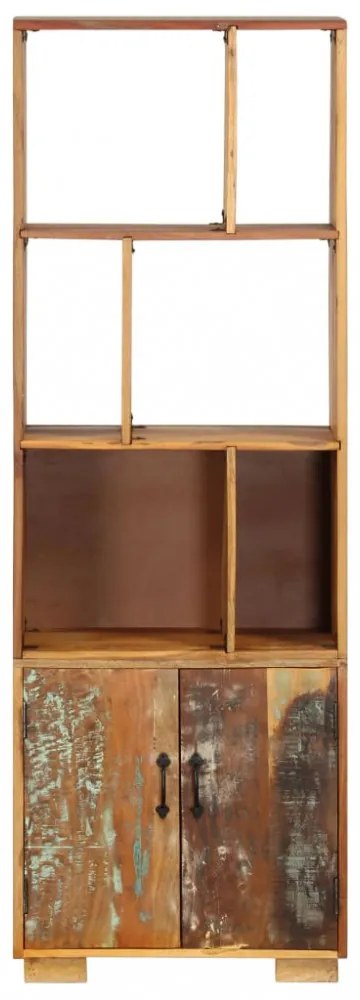 tömör újrahasznosított fa könyvespolc 60 x 35 x 180 cm