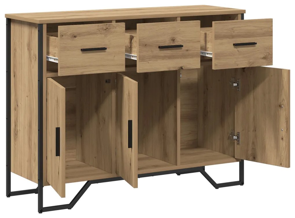 Sideboard Artisan Oak 97x32,5x74,5 cm Szerelt Fa
