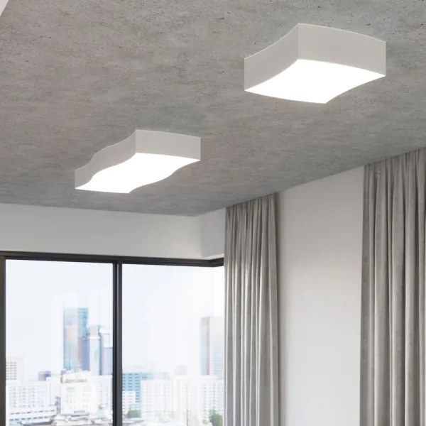 Sollux SL.1054 - Mennyezeti lámpa SQUARE 2xE27/60W/230V fehér