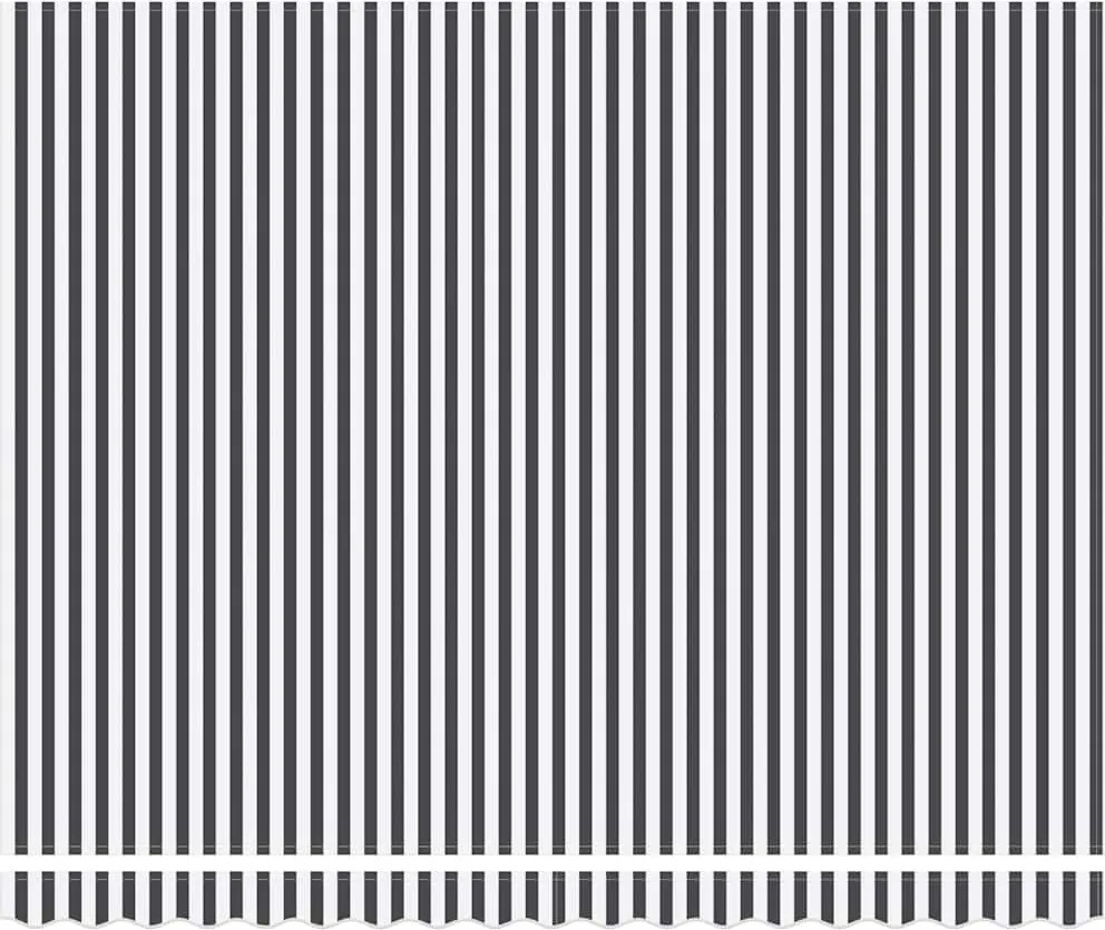 Antracitszürke és fehér kézzel kihúzható napellenző 400 x 300cm
