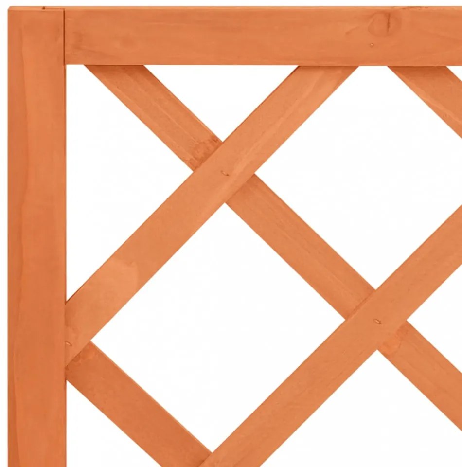 barna tömör fenyőfa rácsos kerti ültetőláda 70 x 30 x 135 cm
