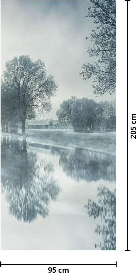 Fotótapéta ajtóra - Téli természet (95x205cm)