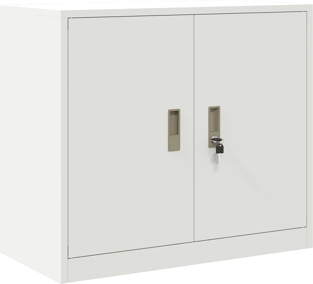 vidaXL Tárolószekrény Fehér 80 x 40 x 70 cm Acél