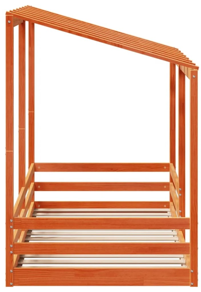 viaszbarna tömör fenyőfa gyerekágytető 100 x 200 cm