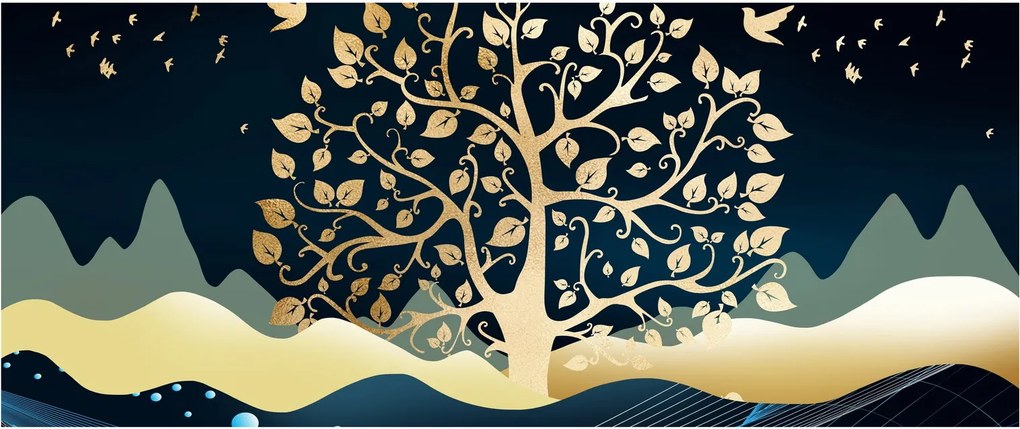 Egy aranyfa képe (120x50 cm)